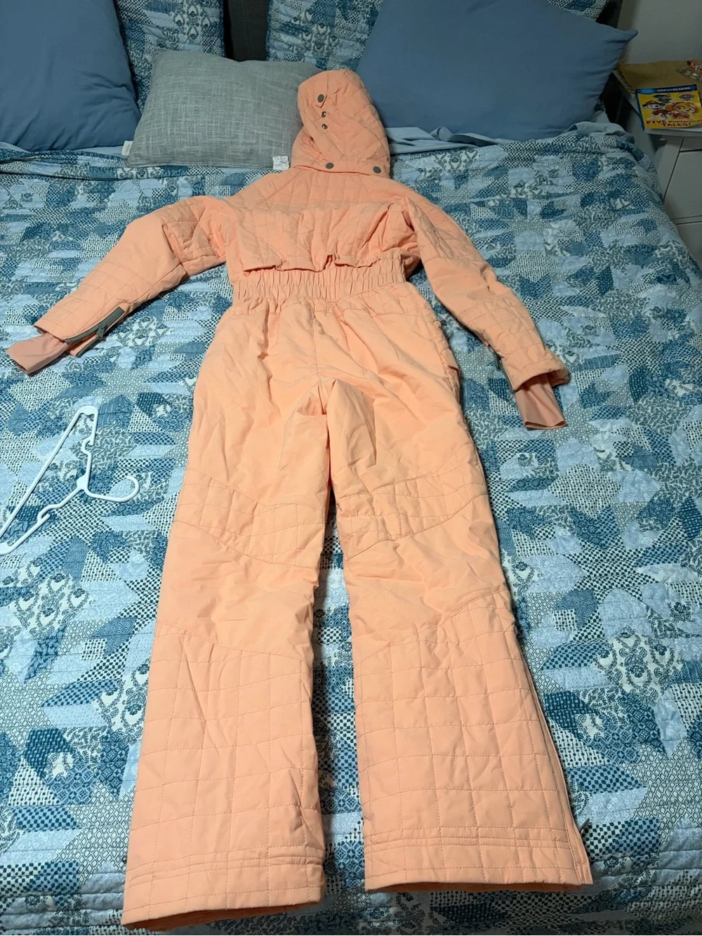 Peach Quilted Ski Suit for Women
